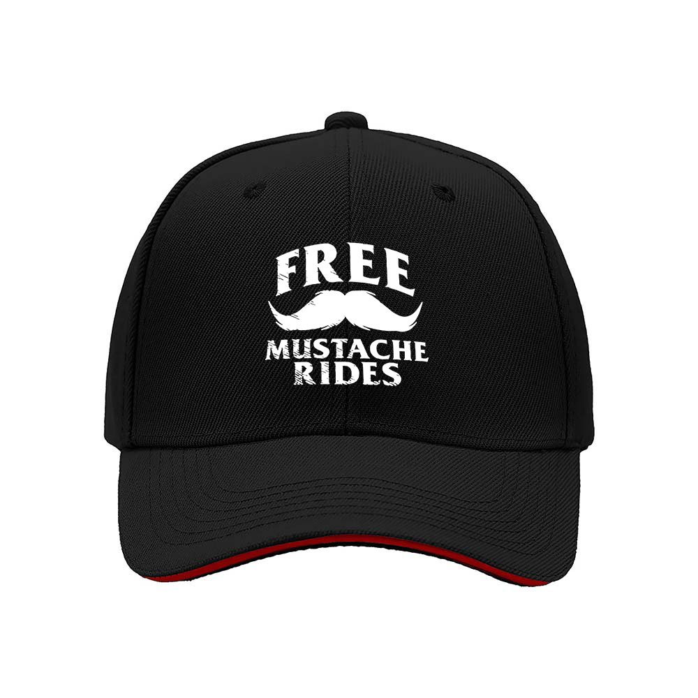 Free Mustache Rides Men's Baseball Cap Funny Gift Hat