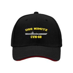 USS Nimitz CVN 68 Men's Baseball Cap Navy Ship Hat Gift