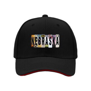 Nebraska License Plate Men's Baseball Cap Gift for Him