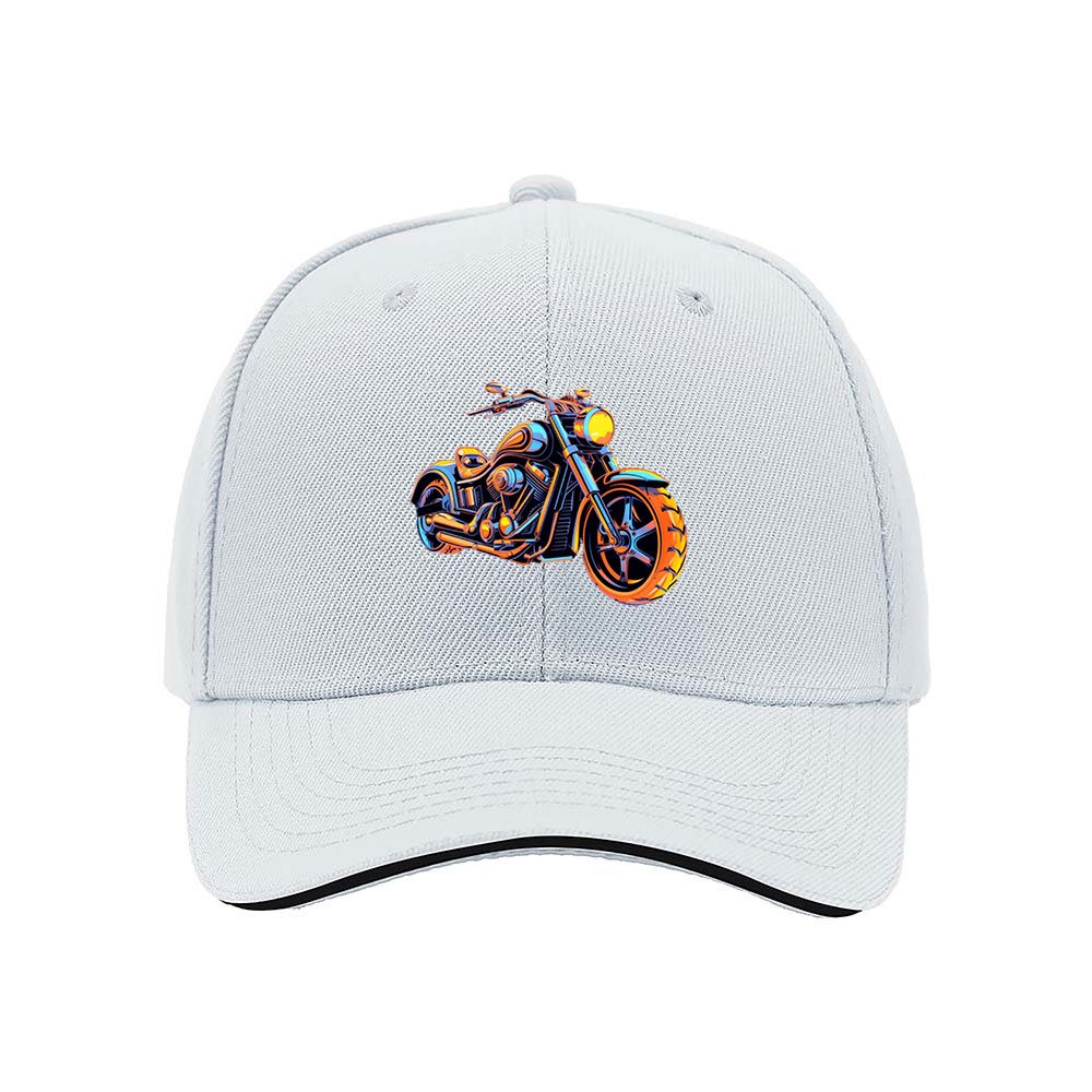 Colorful Motorcycle Print Men's Baseball Cap Gift for Bikers - Image 5