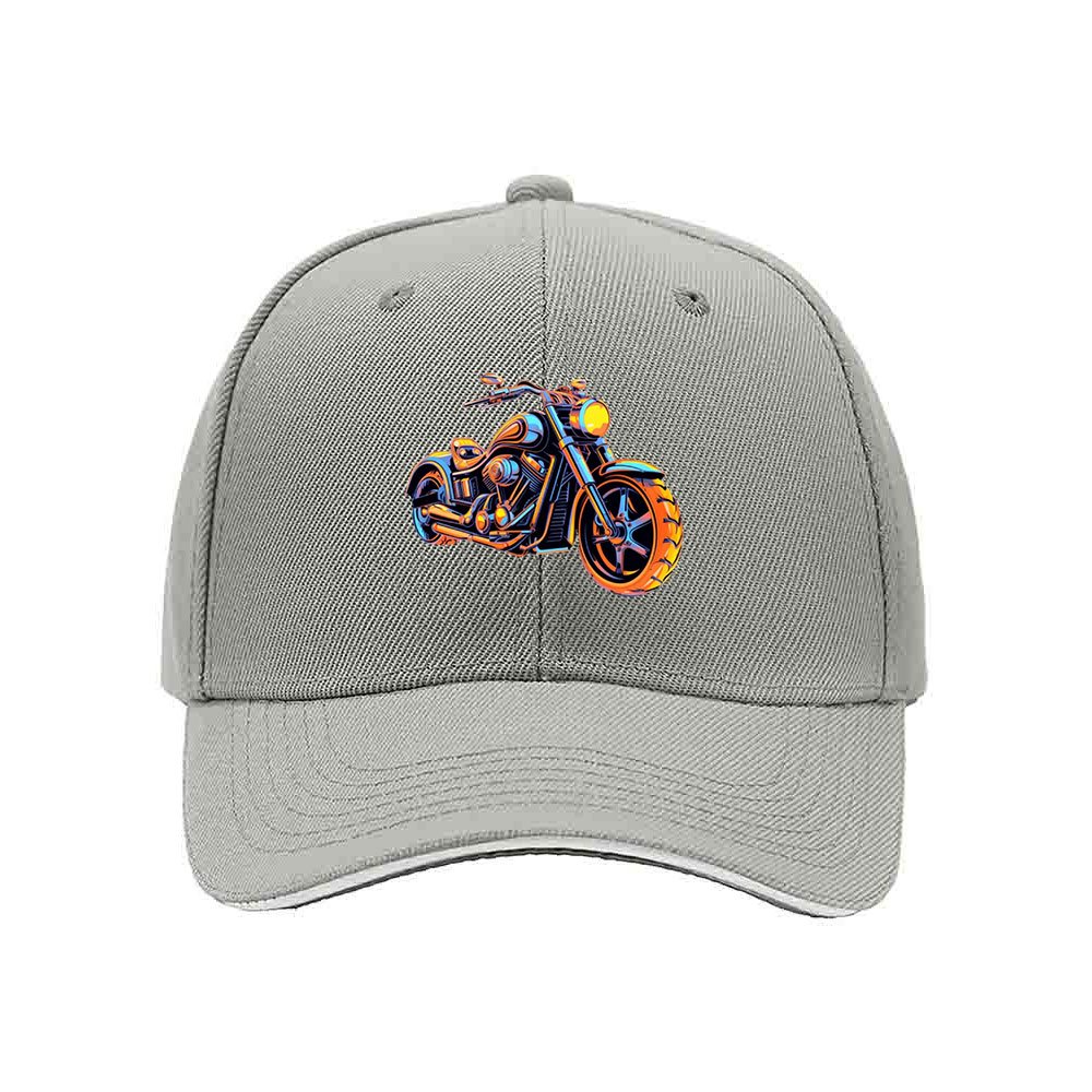 Colorful Motorcycle Print Men's Baseball Cap Gift for Bikers - Image 7