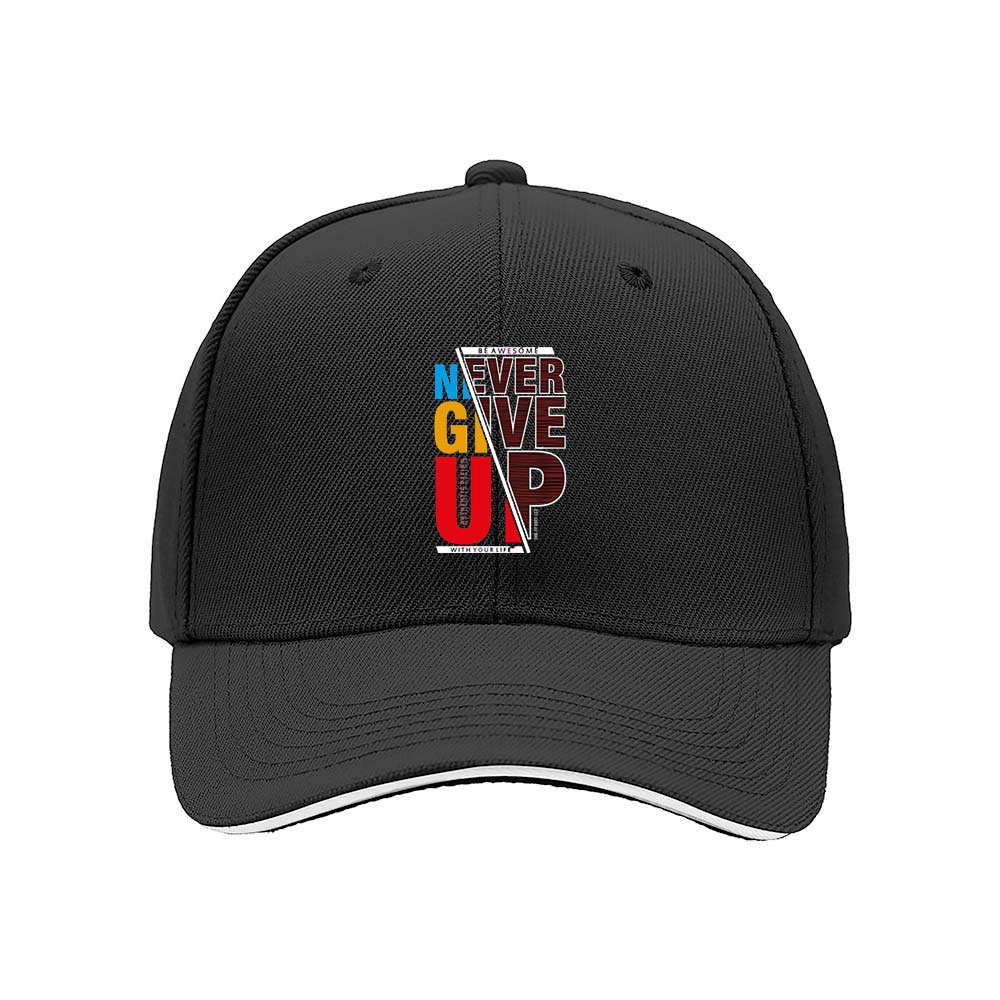Never Give Up Baseball Cap Men Women Motivational Gift Hat - Image 3
