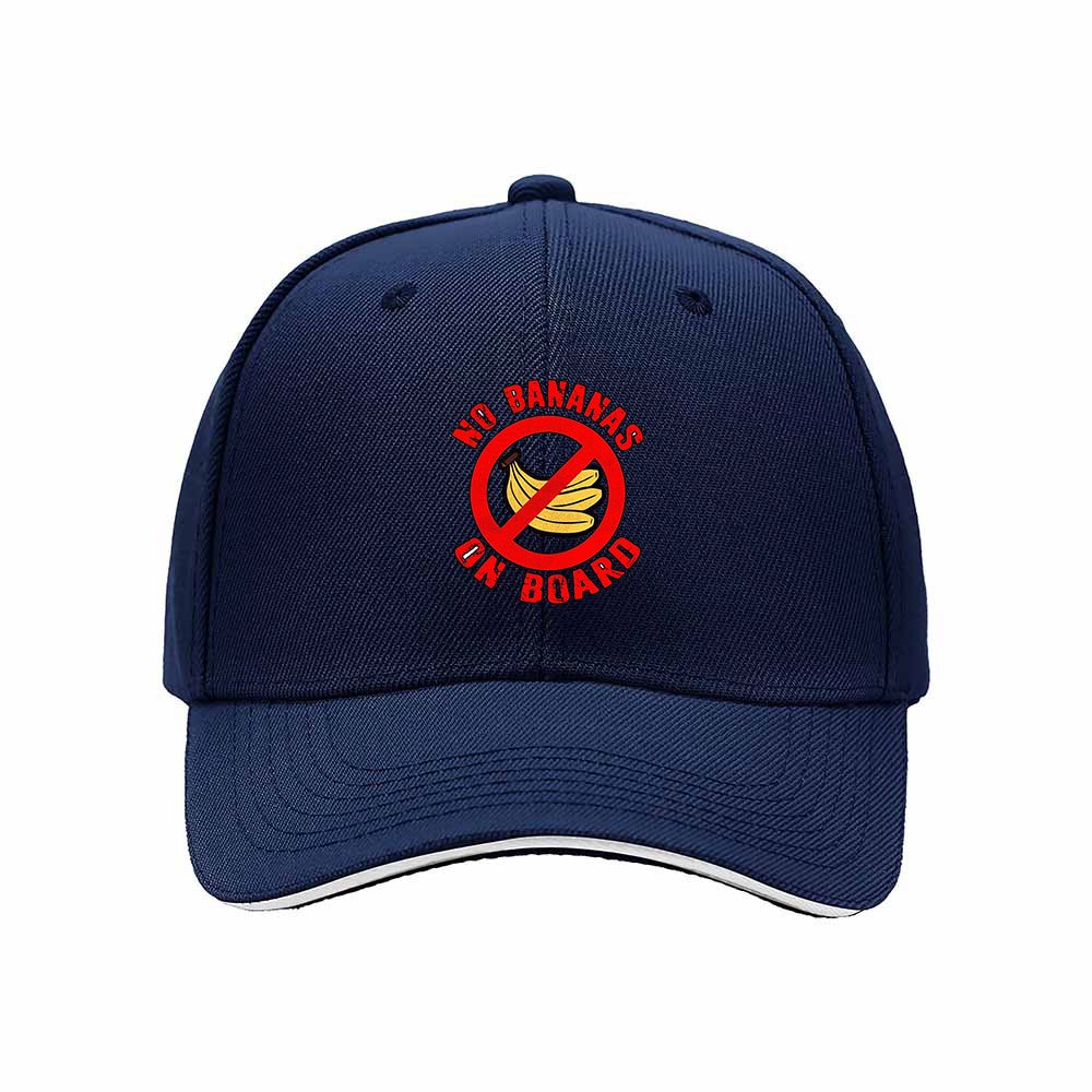 No Bananas On Board Baseball Cap Men Women Funny Gift Hat - Image 2