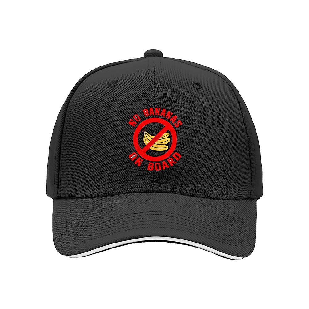No Bananas On Board Baseball Cap Men Women Funny Gift Hat - Image 3