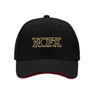 NOFX Embroidered Black Baseball Cap for Men Women Music Gift