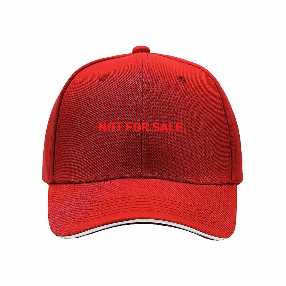 Not For Sale Baseball Cap Men Women Red Text Embroidered Hat Gift - Image 6