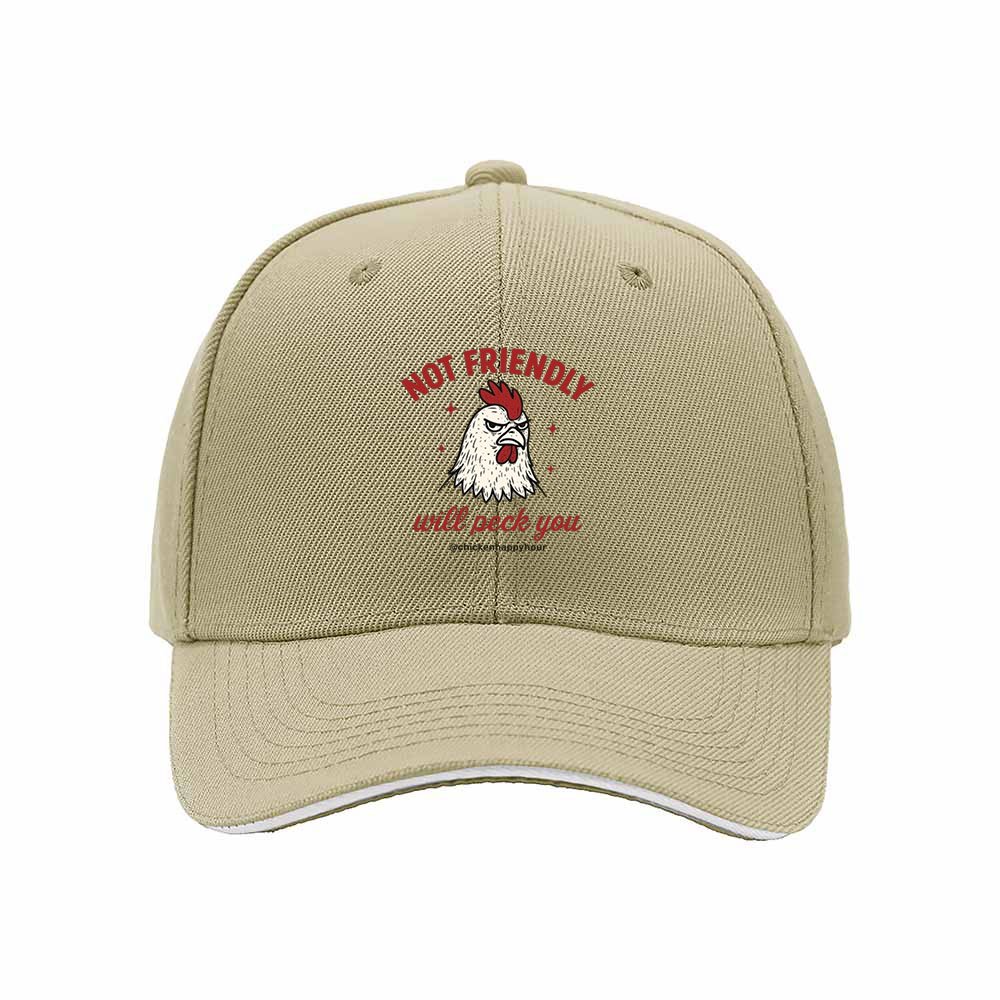 Not Friendly Rooster Men's Baseball Cap Funny Gift Hat - Image 4