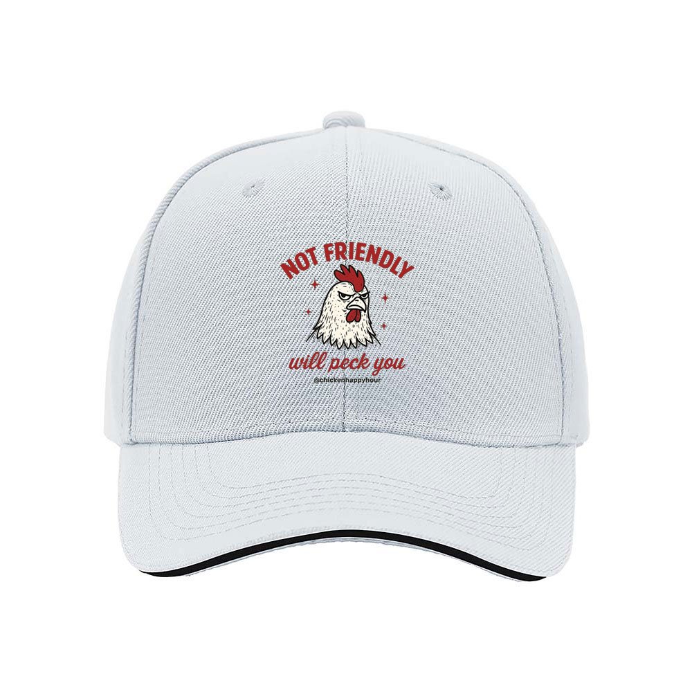 Not Friendly Rooster Men's Baseball Cap Funny Gift Hat - Image 5