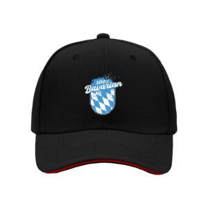 100% Bavarian Men's Baseball Cap German Flag Design Gift