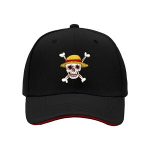 One Piece Straw Hat Skull Baseball Cap for Men Women Gift