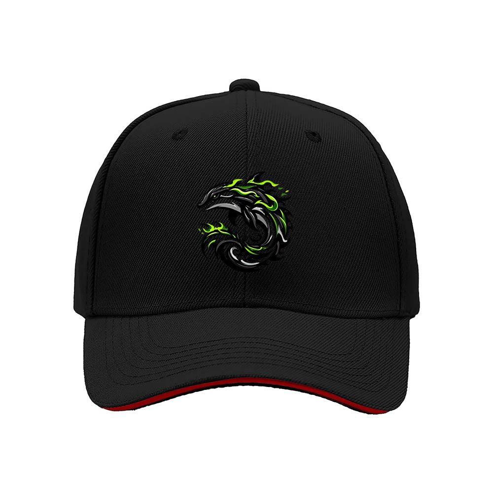 Black Dragon Embroidered Baseball Cap Men's Women's Gift Hat
