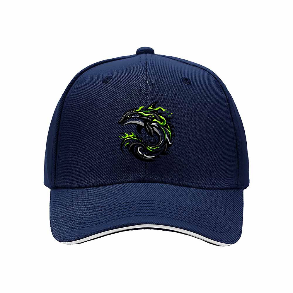 Black Dragon Embroidered Baseball Cap Men's Women's Gift Hat - Image 2
