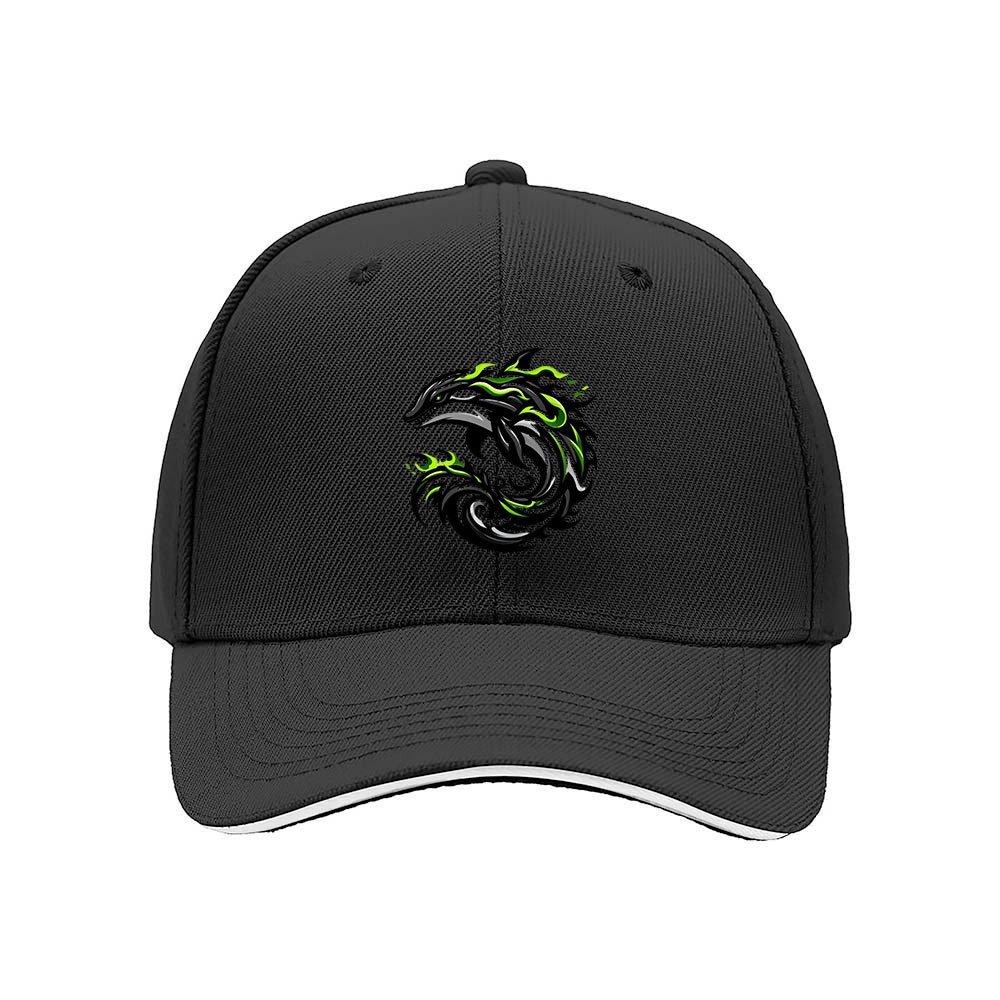 Black Dragon Embroidered Baseball Cap Men's Women's Gift Hat - Image 3