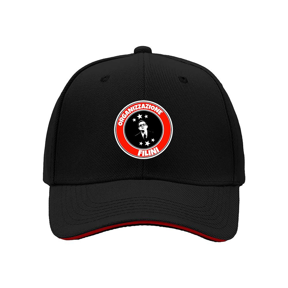 Organizzazione Filini Men's Baseball Cap Black Red Logo Hat Gift