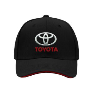 Toyota Logo Baseball Cap Men's Women's Gift Hat Black Red Embroidered
