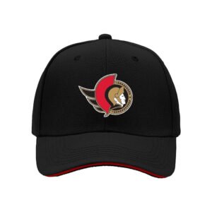 Ottawa Senators Men's Baseball Cap Black Logo Hat Gift