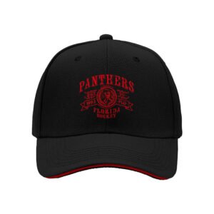 Florida Panthers Hockey Men's Baseball Cap Red Logo Black Hat