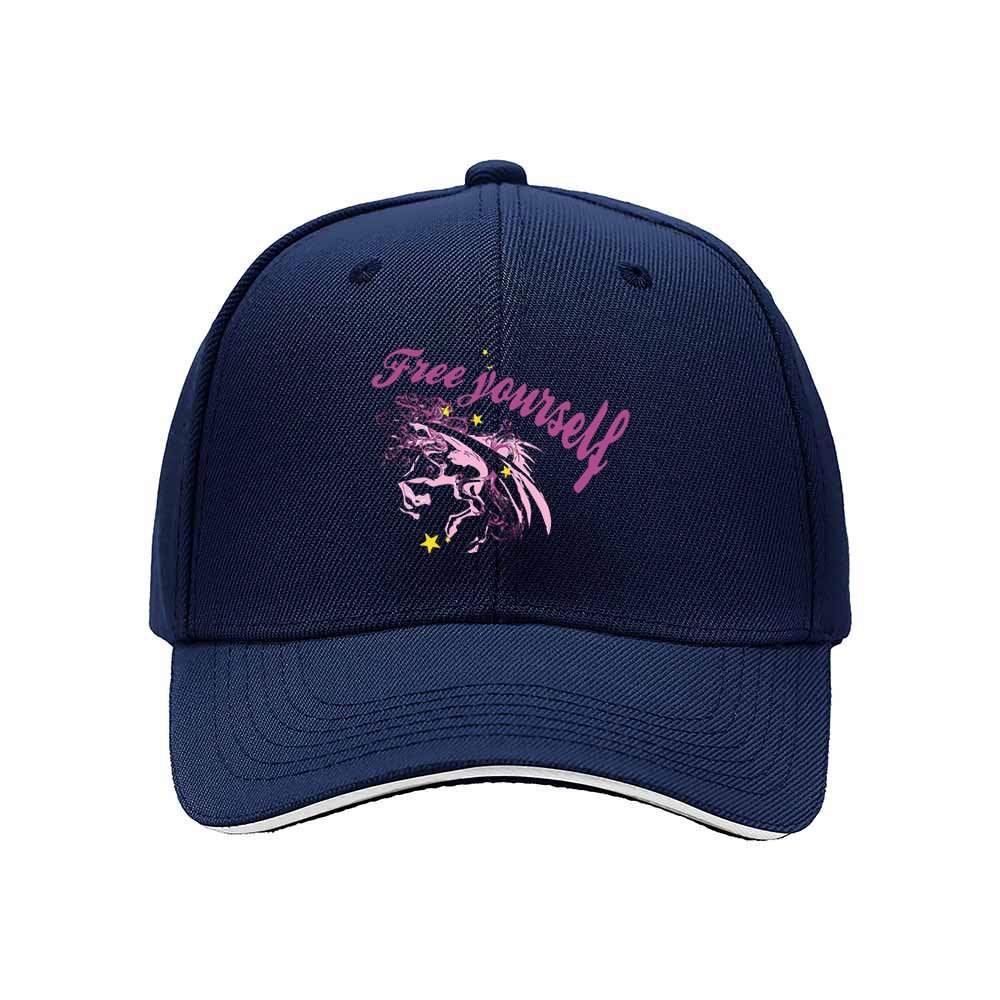Free Yourself Horse Print Baseball Cap for Women Gift - Image 2