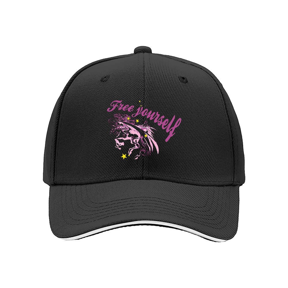 Free Yourself Horse Print Baseball Cap for Women Gift - Image 3
