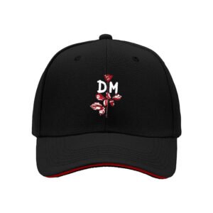 DM Rose Embroidered Baseball Cap Men Women Fashion Gift Hat