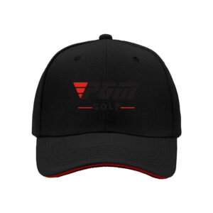 PGM Golf Logo Cap Men's Baseball Hat Black Red Sport Gift