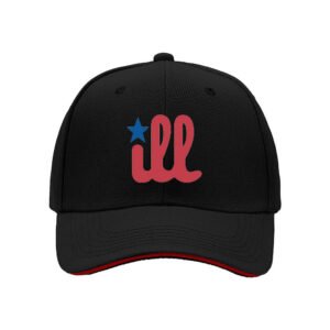 Red IL Logo Baseball Cap Men's Women's Adjustable Hat Gift for Illinois Fans
