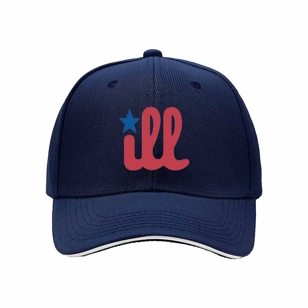 Red IL Logo Baseball Cap Men's Women's Adjustable Hat Gift for Illinois Fans - Image 2