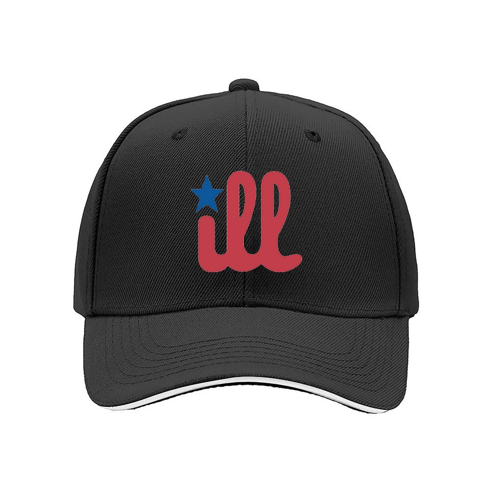 Red IL Logo Baseball Cap Men's Women's Adjustable Hat Gift for Illinois Fans - Image 3