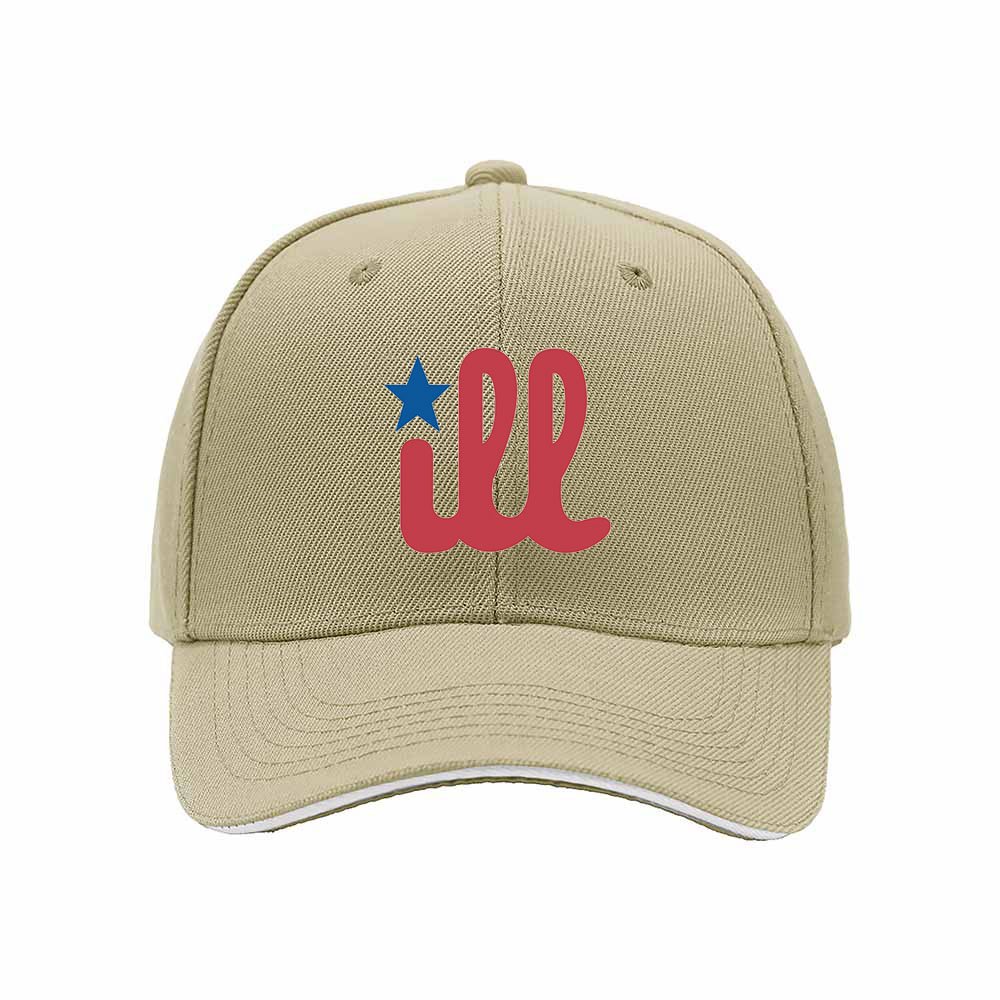 Red IL Logo Baseball Cap Men's Women's Adjustable Hat Gift for Illinois Fans - Image 4
