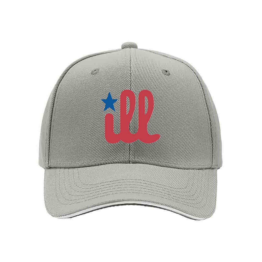 Red IL Logo Baseball Cap Men's Women's Adjustable Hat Gift for Illinois Fans - Image 7