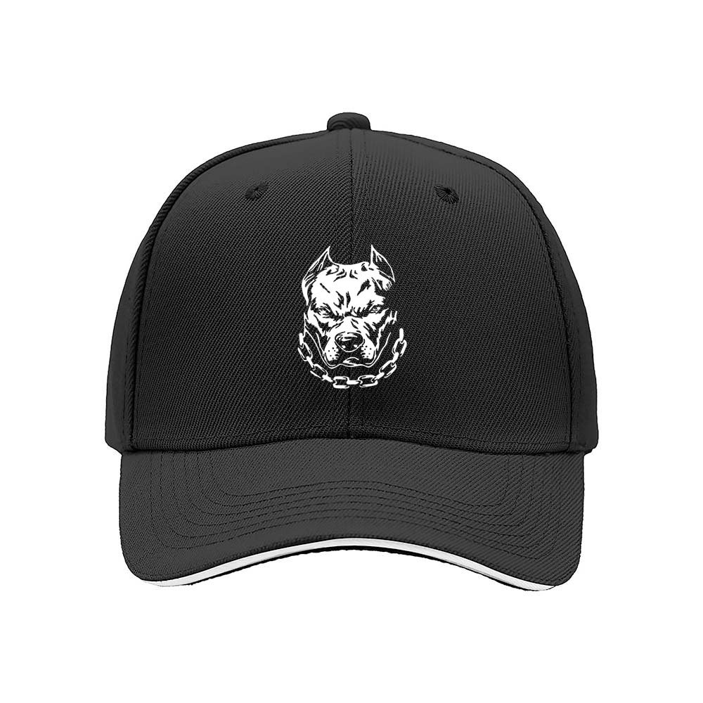 Pitbull Dog Head Logo Men's Baseball Cap Gift for Dog Lovers - Image 3
