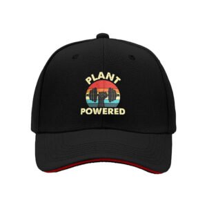 Plant Powered Fitness Baseball Cap for Men Women Vegan Gift