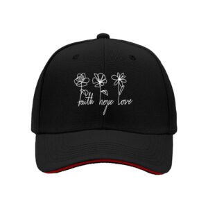 Faith Hope Love Floral Baseball Cap for Women Men Gift