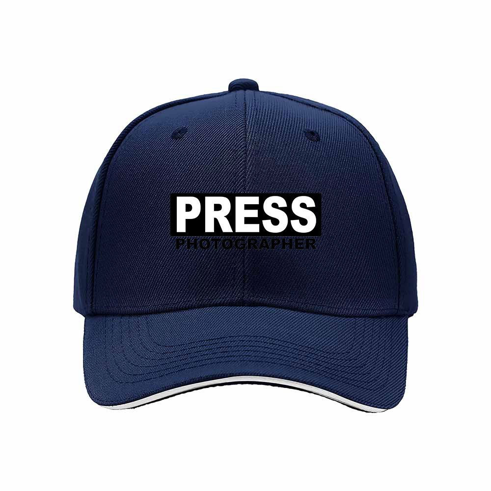 Press Photographer Baseball Cap Men's Women's Gift Media Event Hat - Image 2