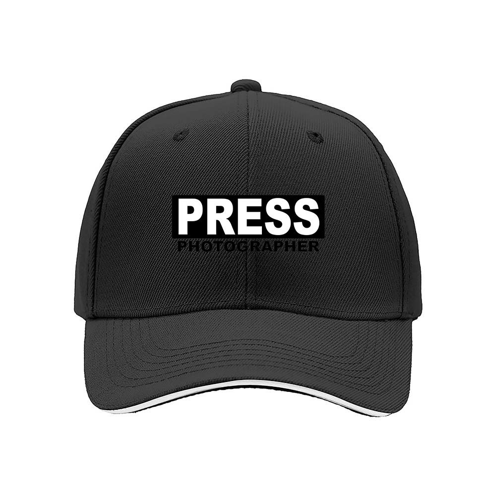 Press Photographer Baseball Cap Men's Women's Gift Media Event Hat - Image 3