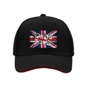 Punk Rock UK Flag Baseball Cap for Men Women Casual Gift