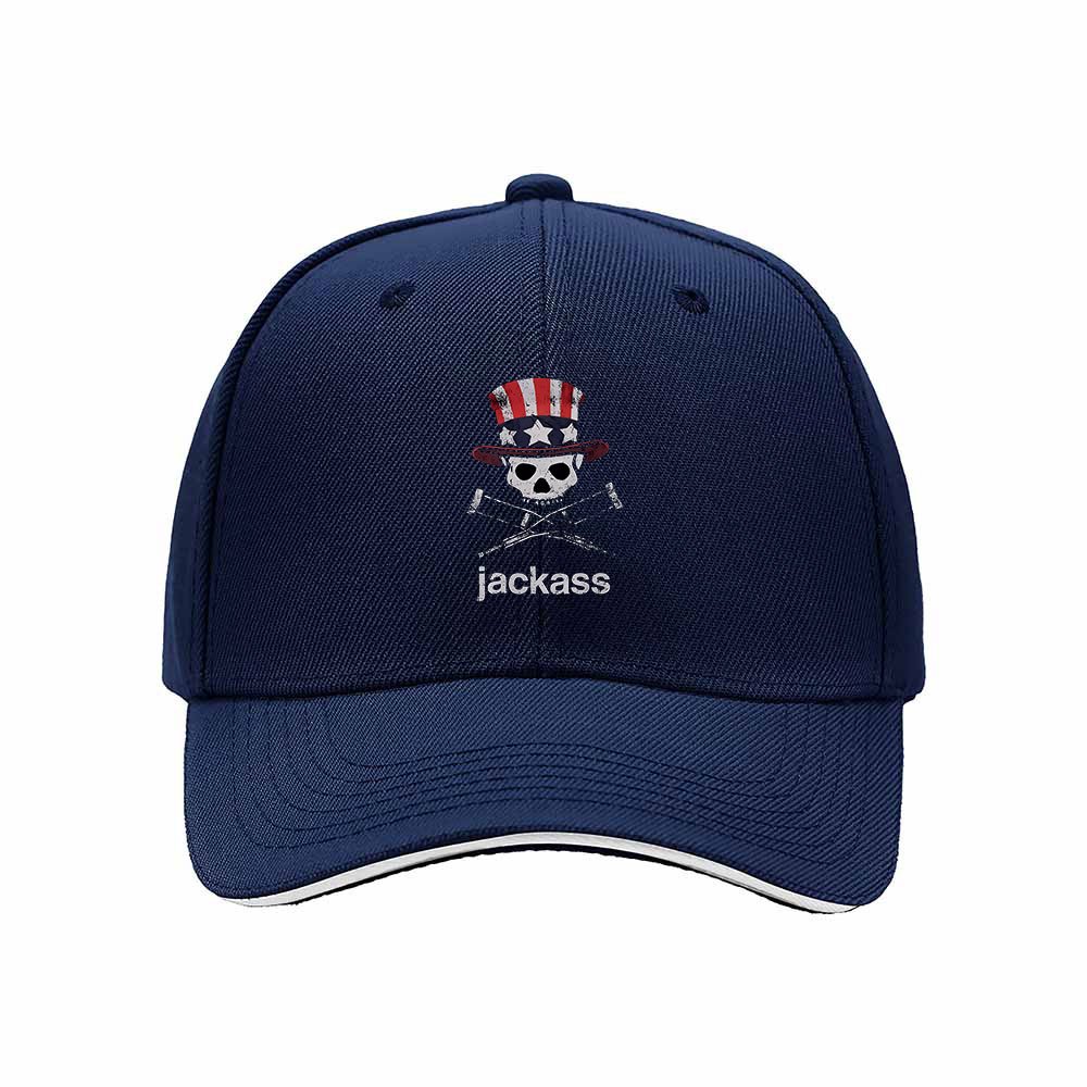 Jackass Skull USA Flag Hat Men's Baseball Cap Gift - Image 2