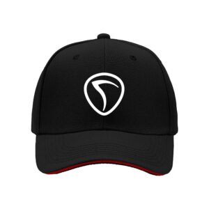 Black Baseball Cap with White Logo Men's Women's Adjustable Hat Gift for Outdoor Activities