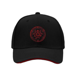 Red Magic Circle Print Men's Baseball Cap Gift for Occasions