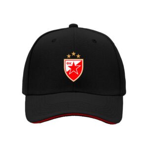 Red Star FC Men's Baseball Cap Black with Logo Gift for Fans