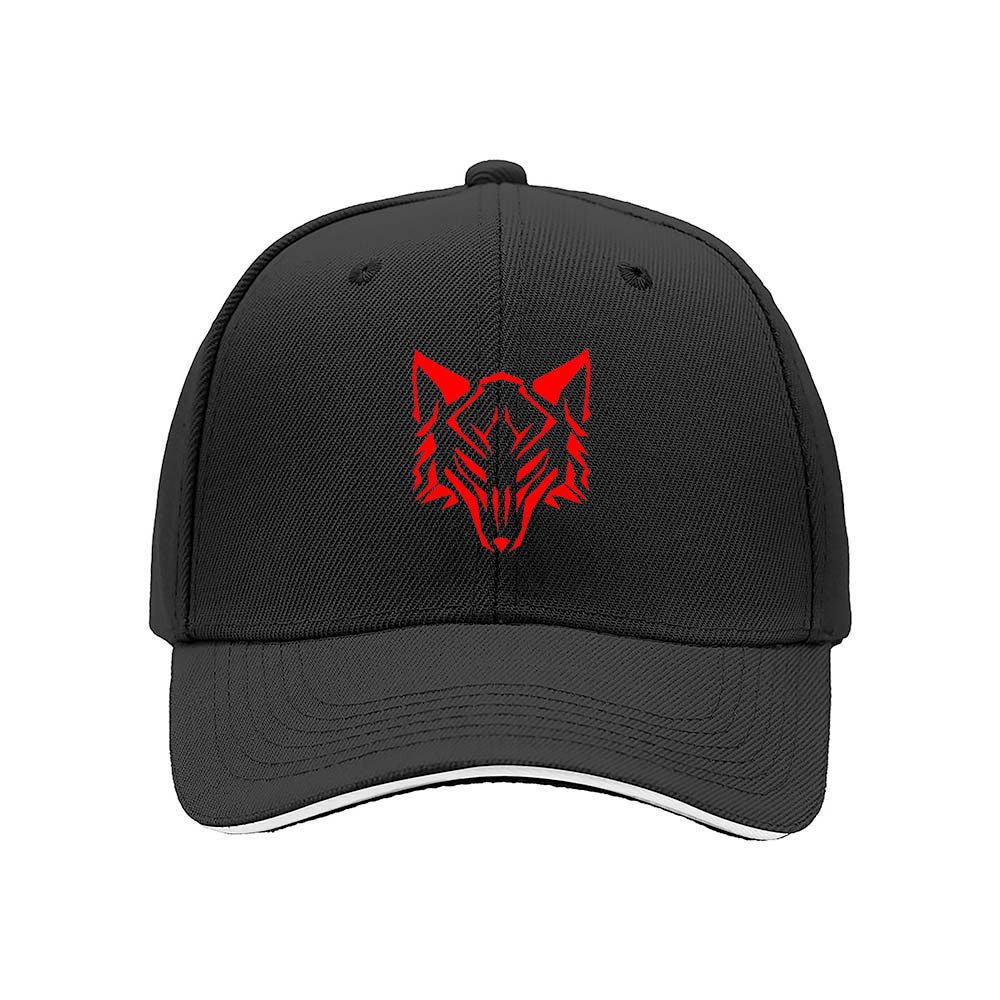 Red Wolf Logo Men's Baseball Cap Outdoor Gift Hat - Image 3