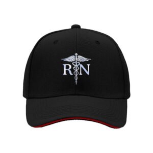RN Caduceus Embroidered Baseball Cap for Nurses Gift