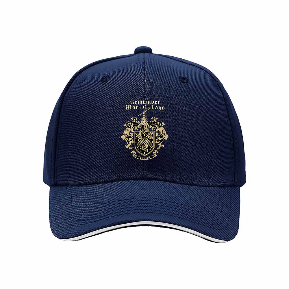 Remember Mar A Lago Men's Baseball Cap Gold Crest Design - Image 2