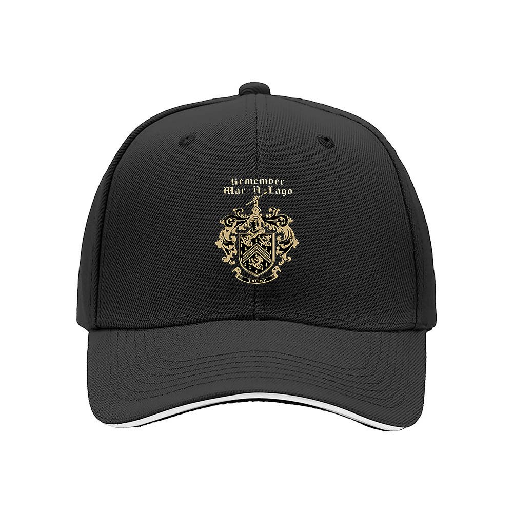 Remember Mar A Lago Men's Baseball Cap Gold Crest Design - Image 3