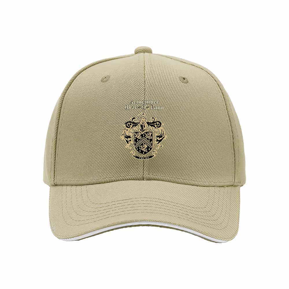 Remember Mar A Lago Men's Baseball Cap Gold Crest Design - Image 4