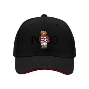 Black Bear Soccer Polo Cap Men's Women's Baseball Hat Gift Sport Style